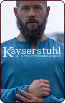 Schlichte Wikinger-Leinentunika "Leif" blau