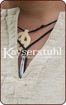 Schlichte Wikinger-Leinentunika, natur