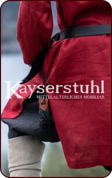 Wikinger-Leinentunika "Halfgar", rot