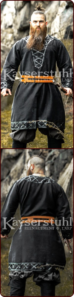Vikings Langarm-Tunika "INGVAR", schwarz