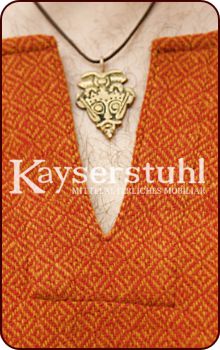 Wikinger-Wolltunika "Thyr" Diamantköper, orange