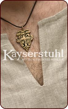 Knielange Wikinger-Leinentunika "Sven", natur