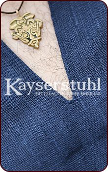 Knielange Wikinger-Leinentunika "Sven", dunkelblau