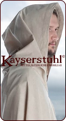 Römische Paenula aus naturfarbener Wolle