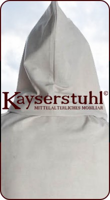 Römische Paenula aus naturfarbener Wolle