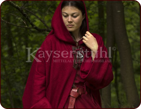 Robe "Kassandra" in dunkelrot aus Baumwolle