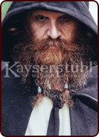 Umhang KKB aus Wolle mit runder Kapuze zum Binden