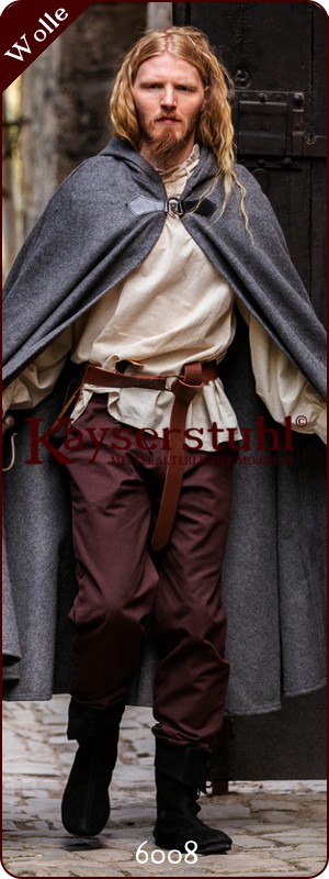 Einfacher Umhang KKS mit runder Kapuze mit Schliesse