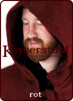 Radmantel aus Wolle mit langer Kapuze zum Binden