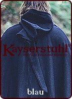 Radmantel aus Wolle mit langer Kapuze zum Binden