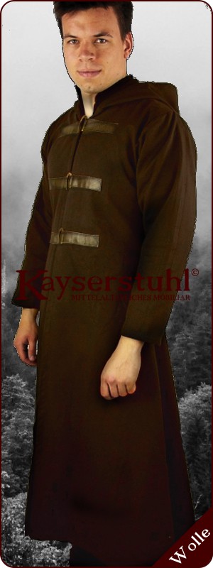 LARP-Mantel aus brauner Wolle