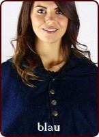 Pellerine KKK aus Wolle mit runder Kapuze mit Knöpfen