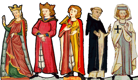 Darstellungen aus dem Codex Manesse (1300-1340 n. Chr.)