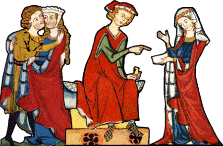 Darstellungen aus dem Codex Manesse (1300-1340 n. Chr.)