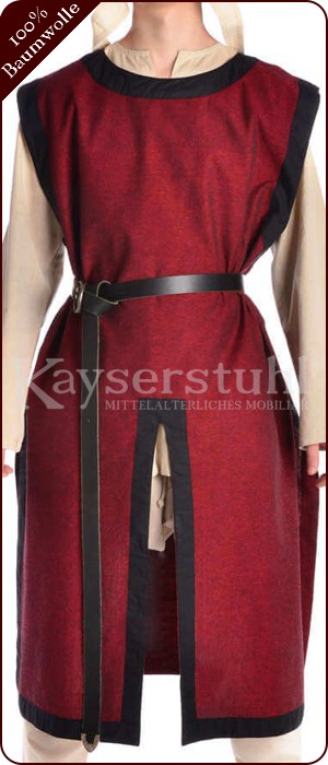 Roter Waffenrock mit schwarzer Bordüre