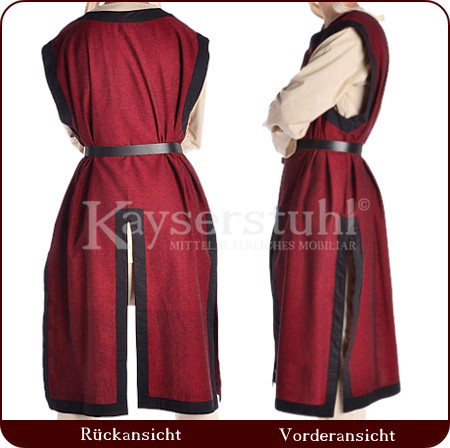 Roter Waffenrock mit schwarzer Bordüre