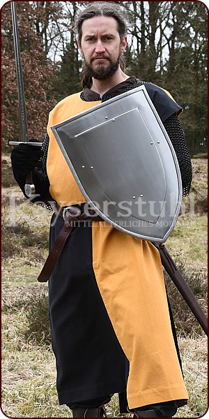 Waffenrock "Froissart", gelb-schwarz geviertelt