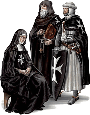 Ordensflagge des evangelischen Zweiges des Johanniterordens