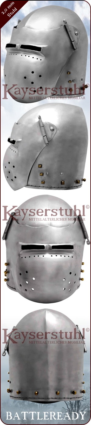 Beckenhaube mit abgerundetem Visier (HR)