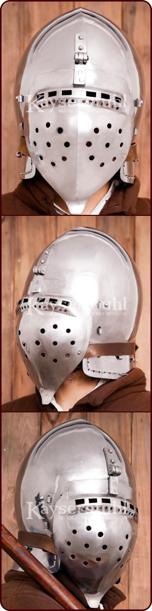 Beckenhaube "Nürnberg" mit aufschlächtigem Visier (MW)