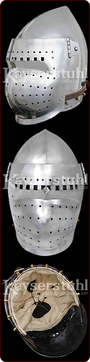 Beckenhaube mit rechteckig gelochtem Sehschlitz (MW)