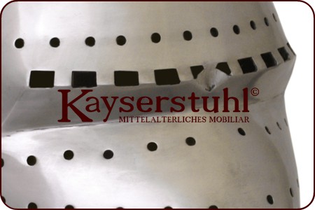 Beckenhaube mit Visier mit rechteckigen Ausschnitten (WS)