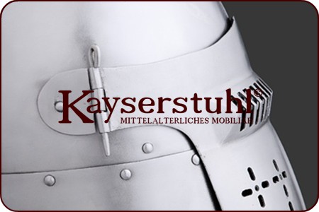 Frühe Beckenhaube mit Visier