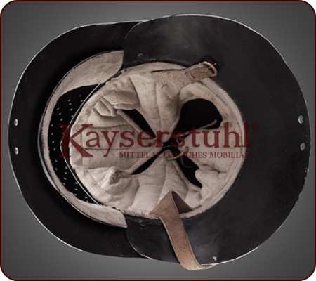 Große Beckenhaube "Grand Bascinet" mit rundem Visier (WC)