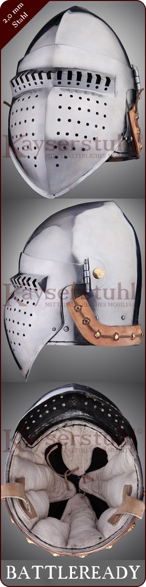 Beckenhaube mit abgerundetem Visier (WC)