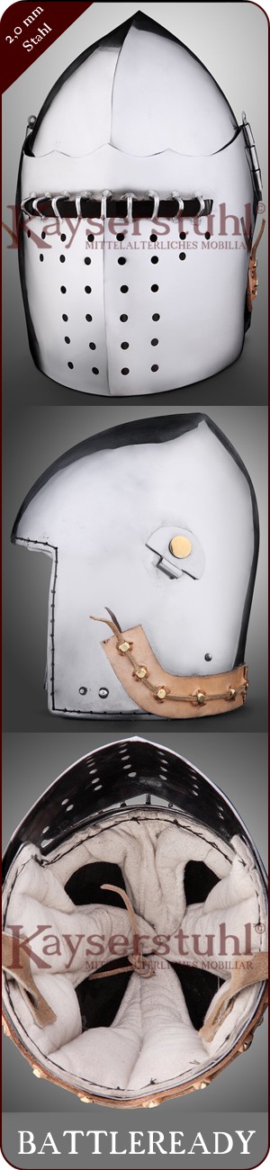 Beckenhaube mit Visier und Stichschutz (MH)