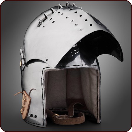 Beckenhaube mit Visier und Stichschutz (MH)