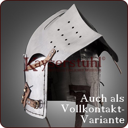 Beckenhaube mit aufschlächtigem Visier