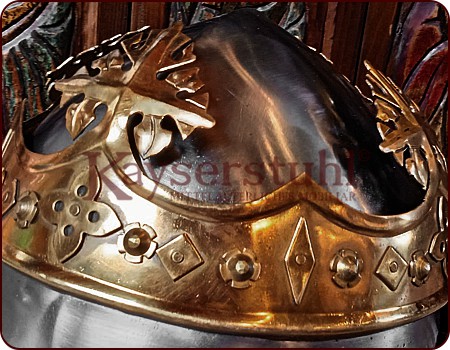 Beckenhaube "Robert the Bruce" mit Krone aus Messing