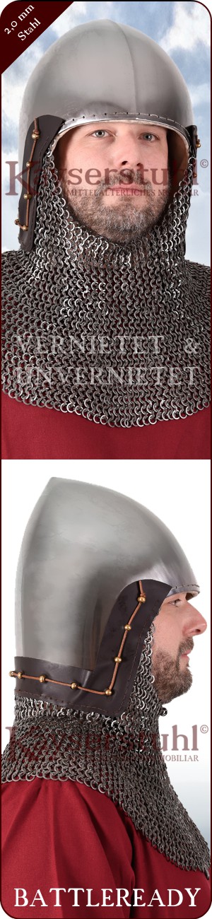 Beckenhaube mit Brünne (wahlweise vernietet)