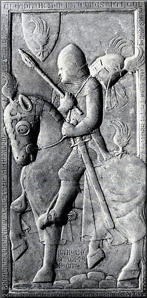 Epitaph mit Ritter mit Beckenhaube