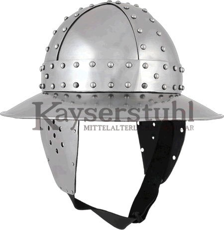 Eisenhut mit gelochten Wangenklappen 14 Jhd. (1,6 mm)