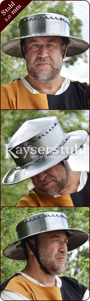 Hochmittelalterlicher Eisenhut mit genieteter Helmdecke