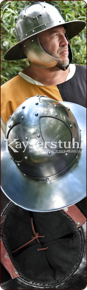 Eisenhut "Visby" mit Wangenklappen 14 Jhd. (2,0 mm)