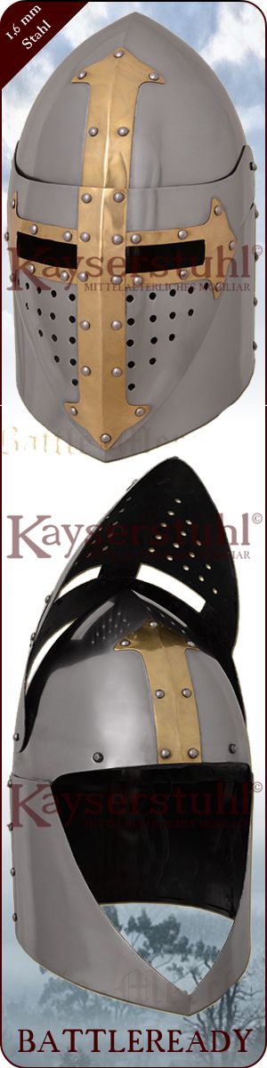 Sugar Loaf Helm mit Klappvisier, poliert