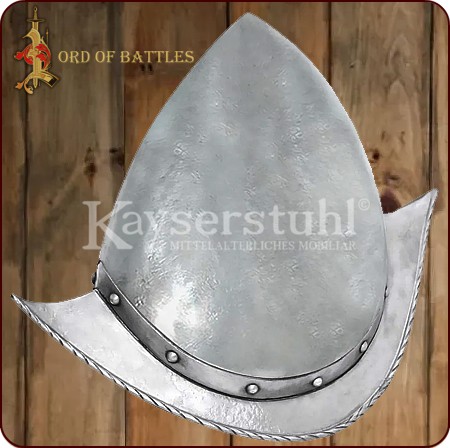 Morion-Helm mit gehämmertem Antik-Finish