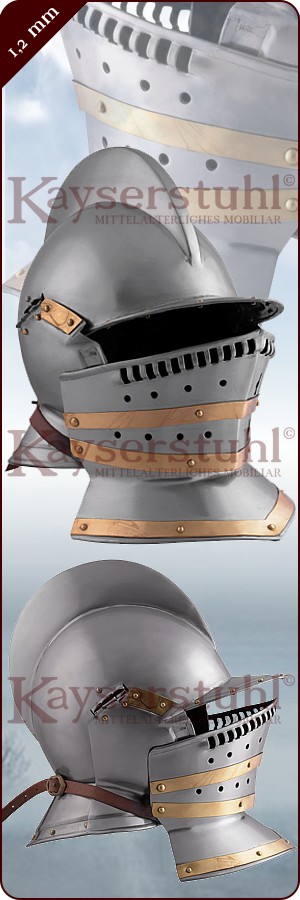 Burgonet (Sturmhaube) mit abnehmbarem Bart