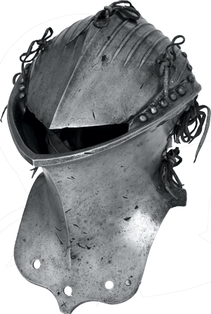 Deutscher Stechhelm (Turnierhelm), wahrscheinlich aus Nürnberg um 1500 (heute im Metropolitan Museum of Art "MET", USA)