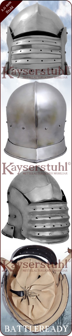 Schaller (HR) mit Blasebalgvisier um 1500