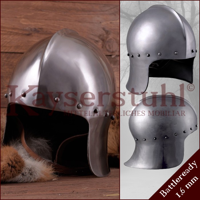 Ritter 1 Loch, Visier, spitz 13745 metallic 1x Helm 