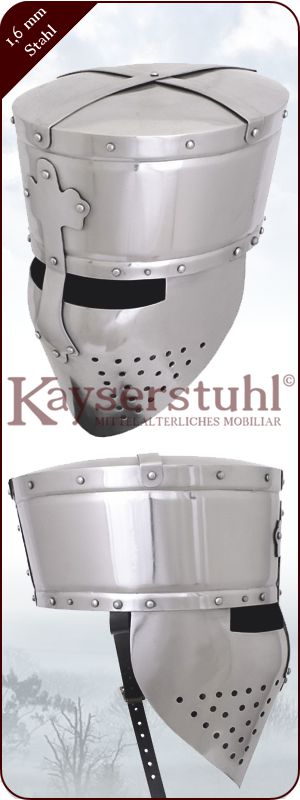 Früher Topfhelm "Sidon" mit Maske