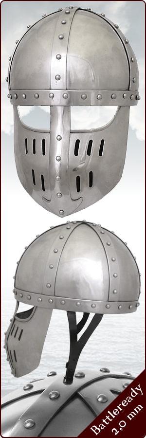 Kreuzritter-Spangenhelm "Beaufort" mit Maske