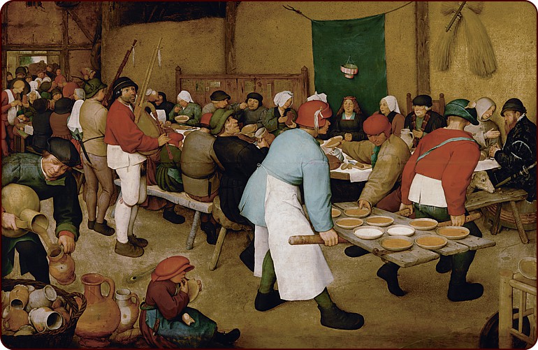 Pieter Brueghel der Ältere "Die Bauernhochzeit" 1566-1569