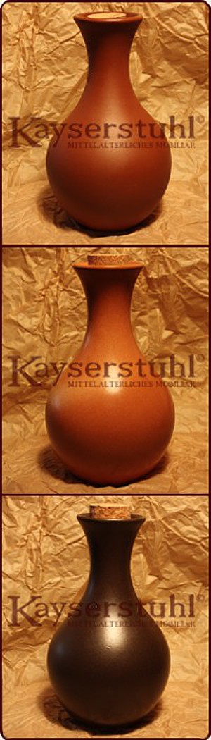Bauchige Flasche mit Kork 0,4 und 0,75 l