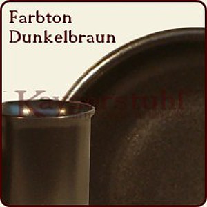 Komplett glasiert: Dunkebraun