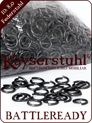 Lose Kettenringe (1 kg) aus Federstahl, ID: 8mm